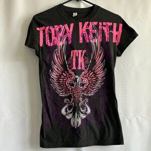 Women’s “Toby Keith” Fitted Tee – Gray – Medium